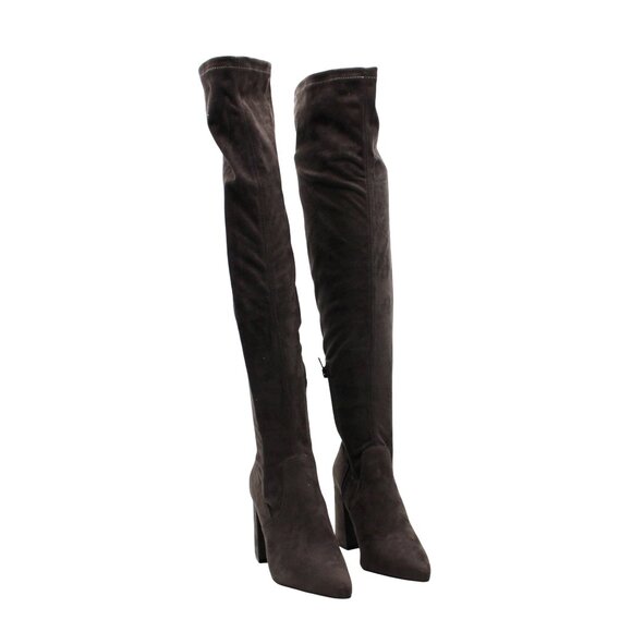 Steve Madden Womens Jacoby Pointed Toe Block Heel Over-the-Knee Boots - Picture 1 of 7